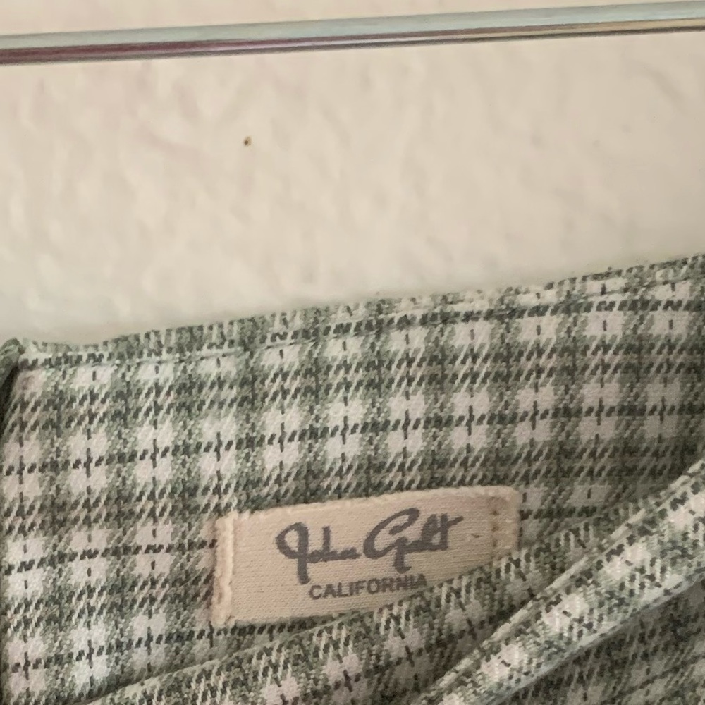 Plaid green skirt